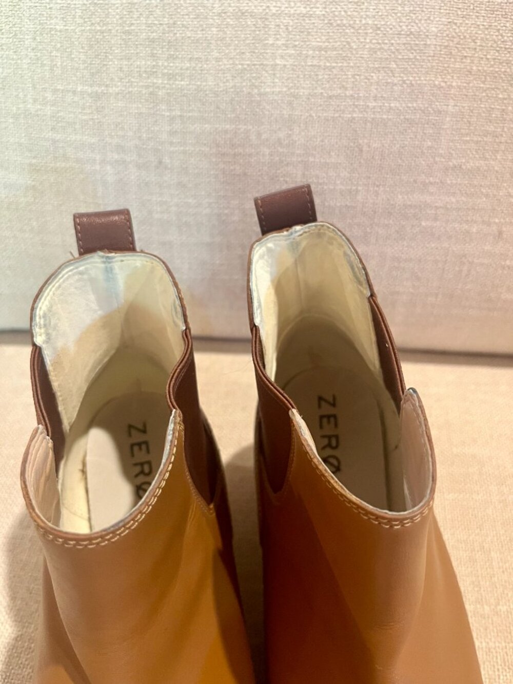 Cole Haan ZeroGrand City Wedge Chelsea Boot Tan Leather Ankle Bootie - Picture 6 of 14